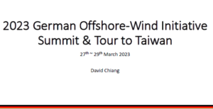 German Offshore-Wind Initiative Summit Taiwan 2023